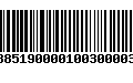 Código de Barras 232885190000100300003001