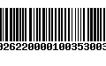 Código de Barras 233026220000100353003535