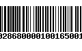 Código de Barras 233028680000100165001651