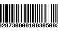 Código de Barras 233028730000100305003059