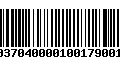 Código de Barras 233037040000100179001791