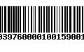 Código de Barras 233039760000100159001594