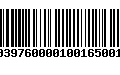 Código de Barras 233039760000100165001656