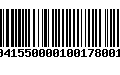 Código de Barras 233041550000100178001782