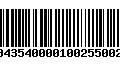 Código de Barras 233043540000100255002557