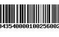 Código de Barras 233043540000100256002563