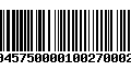 Código de Barras 233045750000100270002700