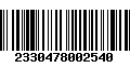 Código de Barras 2330478002540