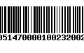 Código de Barras 233051470000100232002326