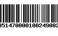 Código de Barras 233051470000100249002494