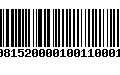 Código de Barras 233081520000100110001109