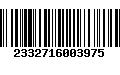 Código de Barras 2332716003975