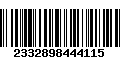 Código de Barras 2332898444115