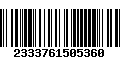 Código de Barras 2333761505360