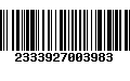 Código de Barras 2333927003983