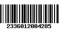 Código de Barras 2336012004285