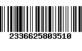 Código de Barras 2336625803510