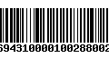 Código de Barras 233694310000100288002880