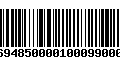 Código de Barras 233694850000100099000991