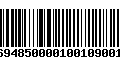 Código de Barras 233694850000100109001093