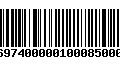 Código de Barras 233697400000100085000855