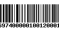 Código de Barras 233697400000100120001205