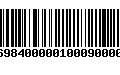 Código de Barras 233698400000100090000900