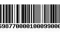 Código de Barras 233698770000100099000998