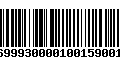 Código de Barras 233699930000100159001597