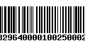 Código de Barras 233829640000100250002506