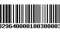 Código de Barras 233829640000100300003002