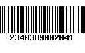 Código de Barras 2340389002041