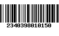 Código de Barras 2340398010150