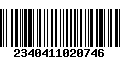 Código de Barras 2340411020746