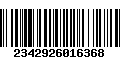 Código de Barras 2342926016368