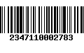 Código de Barras 2347110002783