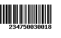 Código de Barras 234750030018