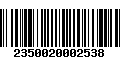 Código de Barras 2350020002538