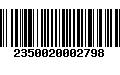 Código de Barras 2350020002798