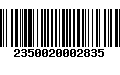 Código de Barras 2350020002835