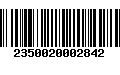 Código de Barras 2350020002842