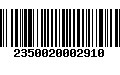 Código de Barras 2350020002910