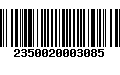 Código de Barras 2350020003085