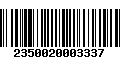 Código de Barras 2350020003337