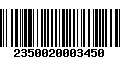 Código de Barras 2350020003450