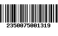 Código de Barras 2350075001319