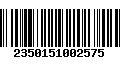 Código de Barras 2350151002575