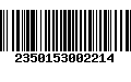 Código de Barras 2350153002214