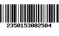 Código de Barras 2350153002504