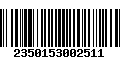 Código de Barras 2350153002511